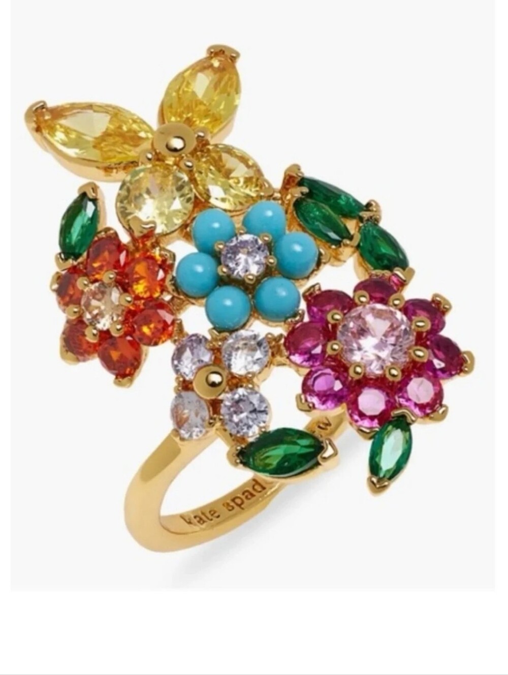 Kate Spade New Bloom Flower Ring. Size 8